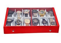 Nooks Watches,Sunglass And Accessories Wooden/Cotton Storage Organizer Box,Case Cover | 10 * 8 * 3 | Multicolor | 12-Blk-Bb