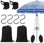 2 Pack Large Summer Beach Umbrella Sand Bags Portable Waterproof Canopy Weight Sandbag for Umbrella Legs Heavy Duty Sandbag Kits for Umbrella Base Instant Tent and Umbrella Weights