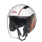 Royal Enfield ISI Certified Lightwing Open Face Riding Riding Helmet Ro Gls Red/Wht XL-620Mm-High Impact Grade Thermoplastic & High Density Head EPS Liner for Superior Impact Protection & Durability