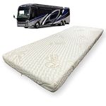 Foamma 3" x 48" x 75" Mattress for RV with Water Resistant Organic Cotton Cover, Firm High Density Foam, USA Made, CertiPUR-US Certified Foam