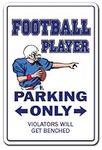 Football Player Sign Parking Fan Fo