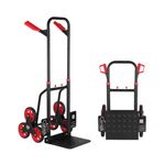 Corvids 150 Kg Stair Climbing Mild Steel Hand Truck, Portable Strong Dolly Cart with Foldable Platform and Extendable Handle Ideal for Home, Office & Industrial Use
