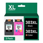 303XL High Yield Ink Cartridges Black and Tri-colour Combo Pack LOFBLAT Remanufactured Replacement for HP 303 XL Compatible for Envy Photo 6220 6230 6232 6255 7120 7130 7134 7458 7830 Printer (2-Pack)