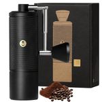 Timemore C5 PRO Manual Coffee Grinder - 42mm Stainless Steel Burr, 48 Adjustable Settings, Hand Coffee Grinder with Fordable Handle, All Metal, Portable for Home, Office & Outdoor, 30g Capacity, Black