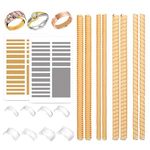 Ring Size Adjuster for Loose Rings, 54 Pcs Silicone Invisible Ring Sizer with Plug-in Invisible Ring Adjuster, EVA Invisible Sticker, Spiral Ring Tightener Fits Most Rings Sizes