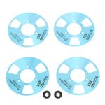 Reel to Reel Cassette Tape, DIY Homemade Blank Cassette Tape 4 Reels 2 Wheels Professional Cassette Tape Set for Music Lovers And Collectors (Blue)