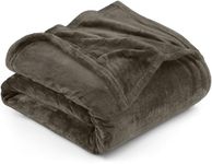 Utopia Bedding Fleece Blanket Queen Size Brown 300GSM Luxury Fuzzy Soft Anti-Static Microfiber Bed Blanket (90x90 Inches)