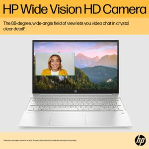 HP Pavilion 15.6" Laptop – Ryzen 7, 16GB RAM, 512GB SSD, FHD, Silver