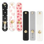 WLLHYF 6PCS Silicone Phone Loop Finger Holder Phone Strap Grip Holder Cell Phone Grip Phone Finger Holder Back of Phone Grip Telescopic Universal(Multicolor)