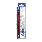 STAEDTLER 110-2H Tradition Graphite Pencil for Drawing & Sketching - 2H (Box of 12), Black