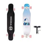 WHOME PRO Dancing Longboard Complete for Adults and Beginners - 42 Inch Dancing Boarding Skateboard for Dance Freestyle Cruising Carving 8 Layer Alpine Hard Rock Maple Includes T-Tool