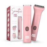 HAPPY CURVES Smoothie Bikini Trimmer - Electric Razor for Women, Waterproof Hair Trimmer with Adjustable Guards, Personal Shaver for Pubic Hair, Ladies Intimate Shaver and Body Hair Trimmer (Guava)