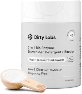 Dirty Labs | Dishwasher Detergent and Booster | Scent Free | 48 Loads (1 lb) | Ultra Clean, Spot Free, Quick Wash Optimized | Hyper Concentrated