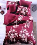 Harbell Home 250 GSM 400 TC Glace Cotton King Size Double Bed Comforter with 1 Matching Bedsheet 108*108 with 2 Pillow Covers 4 Piece Bedding Set. (Design 3)