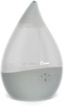 Crane Droplet Ultrasonic Small Air Humidifiers for Bedroom and Office, 0.5 Gallon Cool Mist Humidifier for Plants and Home, Humidifier Filters Optional, Grey