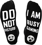 Xipixiao Do Not Disturb I'm Gaming Socks, Gaming Sock Funny Novelty Great Gift for Teen Boys Mens Gamer Kids Sons Husbands Boyfriends