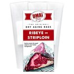 UMAi Dry Aging Bag for Steaks - Pack of 3 I Dry Age Bags for Meat, Ribeye & Striploin Steak up to 12-18lbs, Home Steak Ager Refrigerator Bags, NO Vacuum Sealer Required, Tender Aged Beef in 28-45 Days