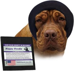 Happy Hoodie The Original Dog & Cat Calming Band - American Brand - Anxiety Relief/Noise Protection-Grooming-Thunder-Fireworks (X-Large, Black) - Since 2008