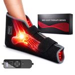 Red Light Therapy for Foot & Ankle, 660nm & 850nm Infrared LED Foot Wrap for Heel & Arch Relief, Adjustable Intensity & Timer, Fits Up to Size 12