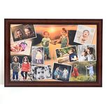 AJANTA ROYAL Personalized Photo Frames For Wall Decoration Large and Wall Hanging For Living Room / Drawing Room (12" x 18" Inch, Brown) , wood