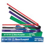 Bear KompleX Workout Looped Resistance Bands-Pull Up&Stretch Assist-Durable for Home,Gym, Physical Therapy, Yoga,Crossfit, Mobility & Strength Training Strength Level Variety, (XSmall, Red)