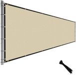 TANG Sunshades Depot 6' x 12' FT Beige Tan Privacy Fence Screen Temporary Fence Screen 150 GSM Heavy Duty Windscreen Fence Netting Fence Cover 88% Privacy Blockage Excellent Airflow 3 Years Warranty