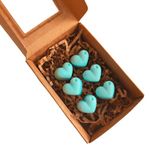 The Tinge Blue Heart Wax Melts Black Sea Scented Wax Enjoy The Instant Fragrance (Pack of 6pcs)