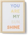 Petal Lane Sunshine Nursery Decor - Framed Canvas Wall Art Baby Room Decor - 12 Nursery Wall Decor Designs Available - Girl and Boy Kids Wall Art - Cute Playroom Decor (Sunshine)