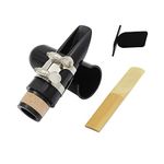 Clarinet Mouthpiece Kit, Includes Ligature+Clarinet Mouthpiece Cushions+Clarinet Reed 2.5+Black Clarinet Mouthpiece Plastic Cap