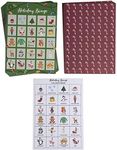 Juvale 36 Pack Christmas Bingo Game for Adults, Holiday Party Supplies with Caller Chips, 2 to 36 Multi-Player