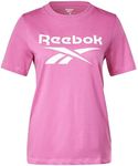 Reebok Women's RI BL Tee T-Shirts, Semi Proud Pink/White, XL