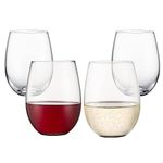 Forestamart 4pcs, Stemless Wine Glasses for Red Or White Wine, 400ml Great for Drinking Wine ||Whiskey Or Juice|| Versatile Glass Cups/Glassware Sets/Glass Tumblers