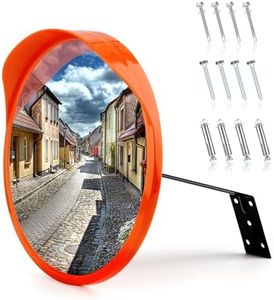 moveland Miroir de Rue Exterieur - Ajustable Miroir Garage - Miroir Convexe Grand Angle pour Le Garage, la Circulation, Les allées, Le Bureau, la Cour, l'entrepôt (30 cm, 130 degrés Convexe)