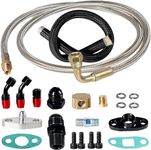 YESHMA Turbo Charger Oil Drain Return Line Oil Feed Complete Kit for T3 T4 GT35 T70 T66