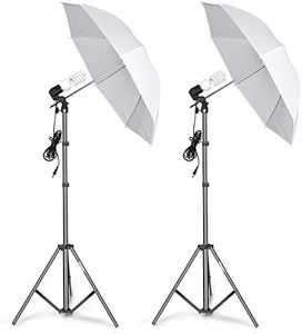 EMART Photography Umbrella Lighting Kit, 400W 5500K Photo Portrait Continuous Reflector Lights for Camera Video Studio Shooting Daylight (2 Packs)