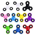 10PCS Fidget Spinner Toy Pack for Kids Adults, Metal Tri-Spinner Fidget Toy Set, Durable Hand Spinner for Stress Relief, Christmas New Year Party Supplies Stocking Stuffer Classroom Prizes