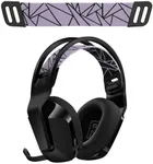 kwmobile Headband Pad Compatible with Logitech G733 / G335 / G535 Headphones - Elastic Nylon Replacement - Black/Violet