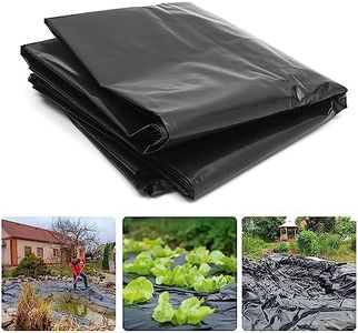 PALUDO 2 X 3M Extra Thick Black Heavy Duty Polythene Sheeting, Plastic Dust Waterproof Sheets, Garden Grow Polythene Cover Sheets, for Gardening Insulation Building Rubble Protection (250Mu/1000G)