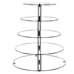 VIDETOL Cupcake Stand, 5 Tier Round Acrylic Cake Stand, Clear Afternoon Tea Stands for Wedding, Birthday, Theme Party, Baby Shower and Bar Party