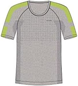 FALKE Men's Wool Tech Light Shortsleeved Shirt Trend, Grey (Light Grey 3770), L, 1 Piece