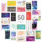 Inspirational Quote Cards / 2.5" x 3" Business Card Size / 50 Positivity Cards / 25 Uplifting Designs/Made in Canada