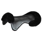 Acavallo Just Gel Lambskin Half Pad - Black: Large