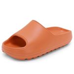 DOCTOR EXTRA SOFT Women's Classic Ultra Soft Sliders/Slippers With Cushion Footbed For Adult | Comfortable & Light Weight| Stylish & Anti-Skid| Everyday Flip Flops For Ladies/Girls D-508, Orange