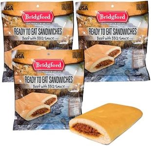 Bridgford BBQ Beef Shelf-Stable Sandwich - Survival Food Storage Meals - 3 Pack - Smoky Barbecue Flavored Camping Food for Backpacking Ideal for Camping and Hiking - Long Shelf Life Emergency Meal