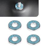 Sodcay Pack-4 Car Door Lock Cover, Rhinestones Pull Rod Bolt Decorations, Crystal Auto Decals, Door Bolt Cap, Compatible with Mercedes Benz E-Class A-Class B-Class C-Class/GLC/GLA/GLK (Light Blue)