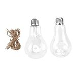 NUSITOU 2pcs Light Bulb Glass Bottl