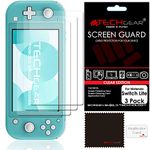 Switch Lite Screen Protectors [Pack of 3] TECHGEAR CLEAR LCD Screen Protector Guard Covers with Cleaning Cloth & Applicator Card Compatible for Nintendo Switch Lite