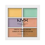 NYX Professional Makeup Colour Correcting Palette, Colour Concealer Makeup Palette, 6 creamy blendable shades