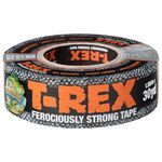 T Rex Ferociously Strong Waterproof Duct Tape Silver Grey | Heavy Duty Strong Adhesive Gaffer, Gaffa Tape, Cloth Tape for Indoor/Outdoor Repair 48mm x 27.4m