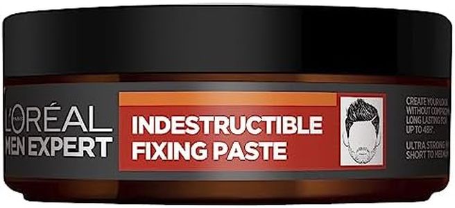 L'Oréal Paris Hair Pomade, Indestructible Strong Hold Paste, Long-lasting Matte Finish, Men Expert Extreme Fix, 75ml